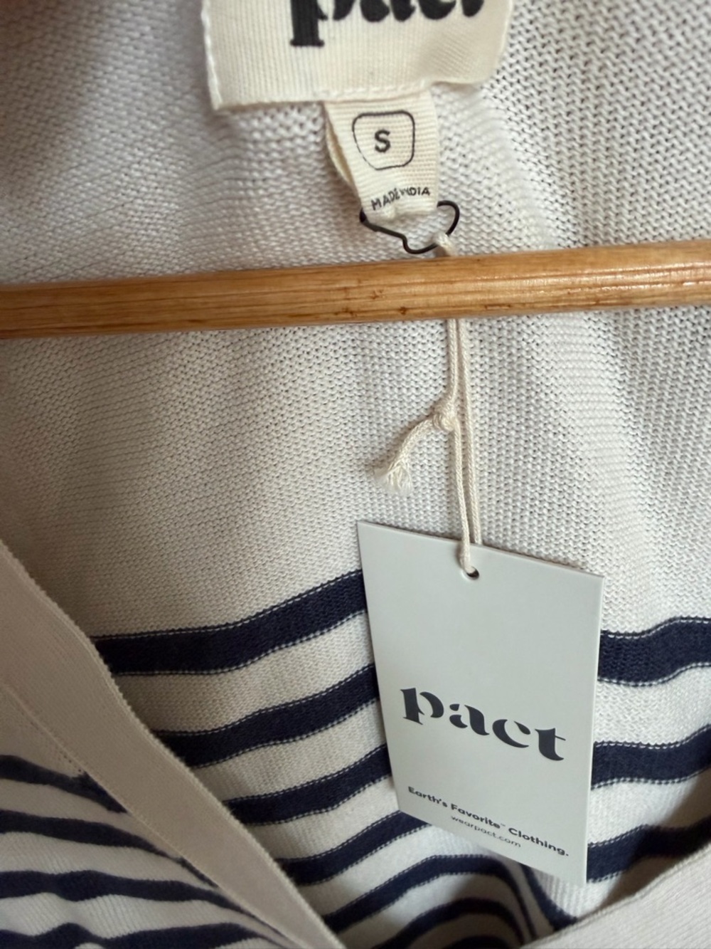Pact Navy Laguna Stripe Cardigan - Picture 3 of 9